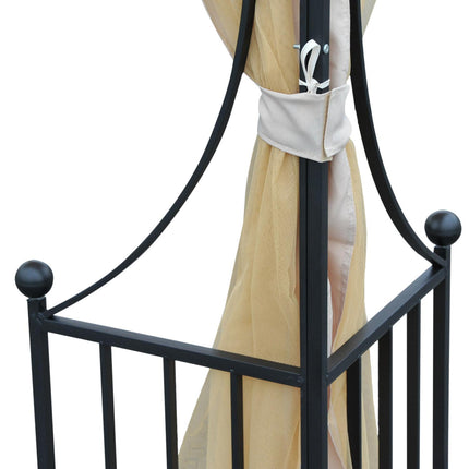 3 x 3 Metre Metal Frame Garden Gazebo with Mesh Sides - Beige