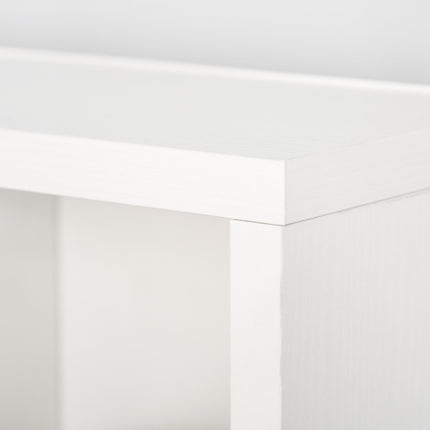 480 CD 312 DVD Storage Shelf Rack with 4 Adjustable Shelves Wooden Bookcase Display Unit - White