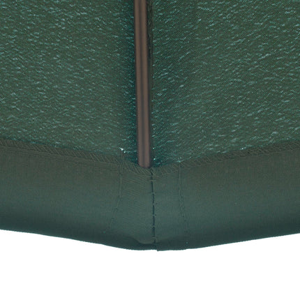 255cm Outdoor Patio Parasol with Push Button Tilt & Fibreglass Ribs - Green