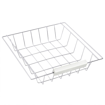 Rolling Kitchen Island Trolley Cart with Drawer, Shelves, Basket & 6-Bottle Wine Rack - White