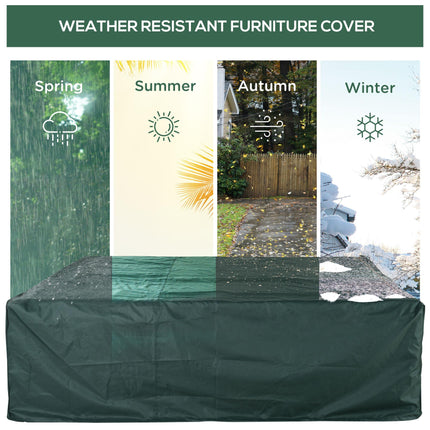 Large Patio Garden Furniture Set Cover 230x230cm Waterproof 600D Oxford - Green