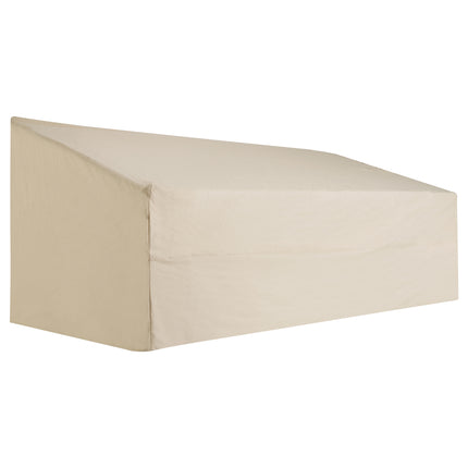 3 Seat Waterproof Oxford Cloth Sofa Cover with Fixing Bands - Beige