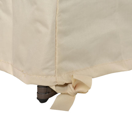 3 Seat Waterproof Oxford Cloth Sofa Cover with Fixing Bands - Beige
