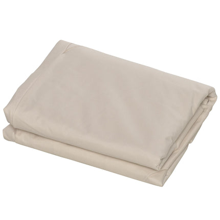 3 Seat Waterproof Oxford Cloth Sofa Cover with Fixing Bands - Beige