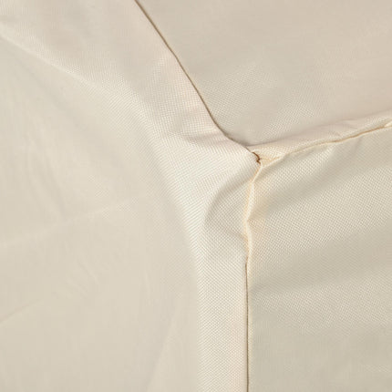 3 Seat Waterproof Oxford Cloth Sofa Cover with Fixing Bands - Beige