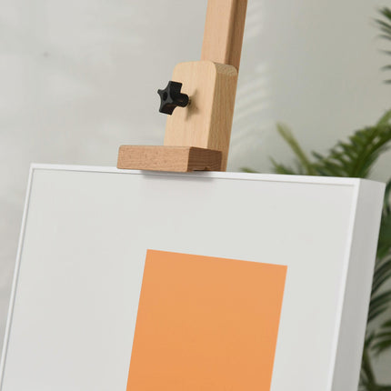 H-Frame Adjustable Wooden Studio Easel with Canvas Holder and Pencil Case - Natural Wood