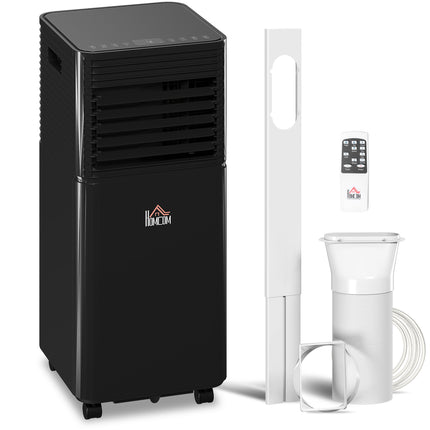 9000 BTU 4-in-1 Portable Mobile Air Conditioner with Remote, LED, Timer & Auto Shut-Off - Black