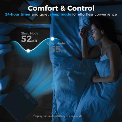 9000 BTU 4-in-1 Portable Mobile Air Conditioner with Remote, LED, Timer & Auto Shut-Off - Black