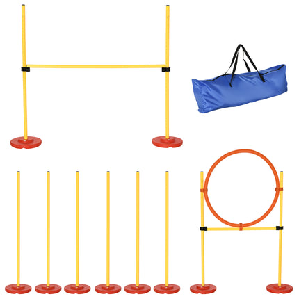 Dogs 3-Course Plastic Agility Set with Carry Bag - Yellow