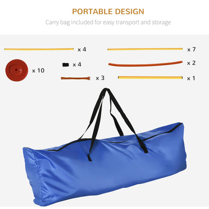 Dogs 3-Course Plastic Agility Set with Carry Bag - Yellow