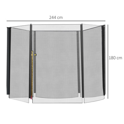 8ft Trampoline Replacement Safety Net - Black