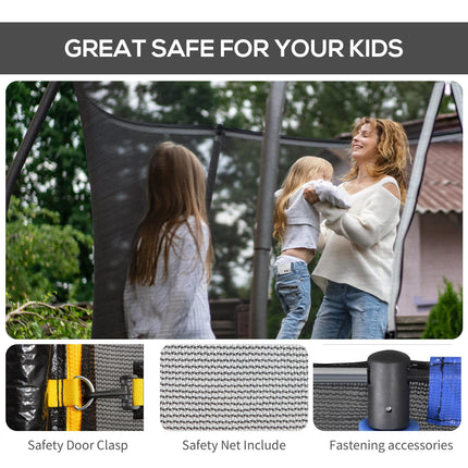 8ft Trampoline Replacement Safety Net - Black