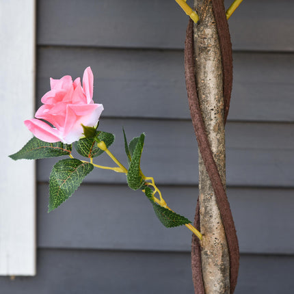 90cm Artificial Rose Tree with 21 Pink Flowers - Pink