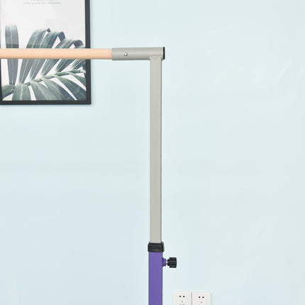 Adjustable Steel Frame Horizontal Gymnastics Bar for Kids Home Training - Purple