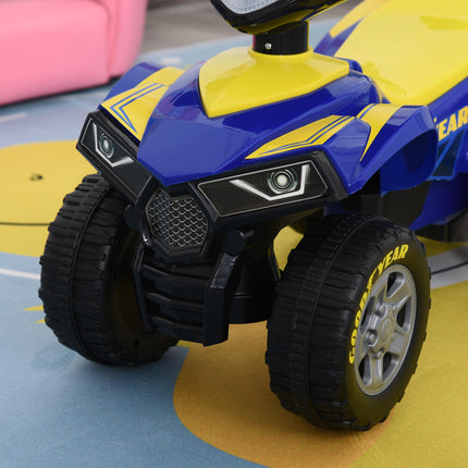 Toddlers Sound Effect Quad Bike Walker PP with Storage - Yellow/Blue