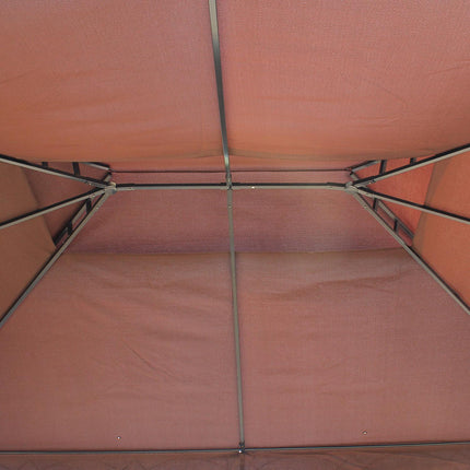 3 x 4m Garden Gazebo, Double¬†Roof Marquee Canopy Shelter with Sidewalls, Solid¬