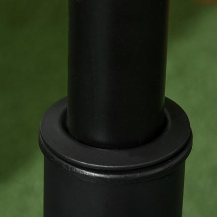 25kg Round Concrete Umbrella Base Stand for 35-48mm Poles 50cm - Black