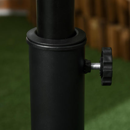 25kg Round Concrete Umbrella Base Stand for 35-48mm Poles 50cm - Black