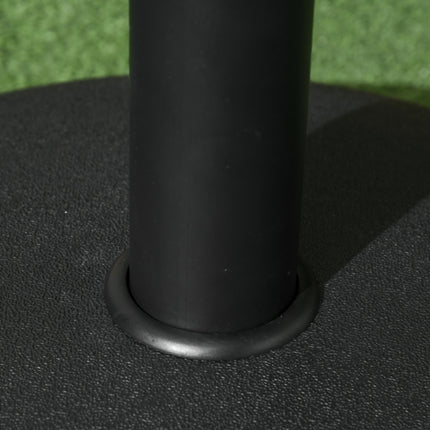 25kg Round Concrete Umbrella Base Stand for 35-48mm Poles 50cm - Black