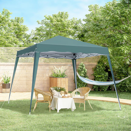 Pop-Up Tent 3x3x2.4 m with Steel Frame and UV Protection - Green