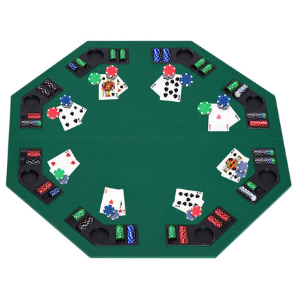 1.2m Foldable Poker Table with Carrying Bag - Green