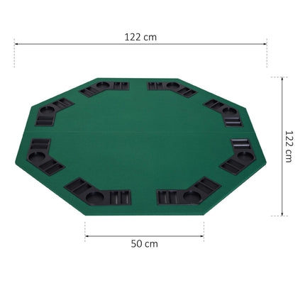 1.2m Foldable Poker Table with Carrying Bag - Green