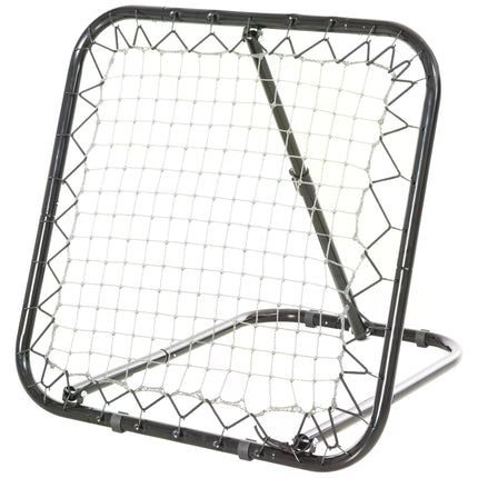 Angle Adjustable Rebounder Net Training Set for Football, Baseball, Basketball - Black