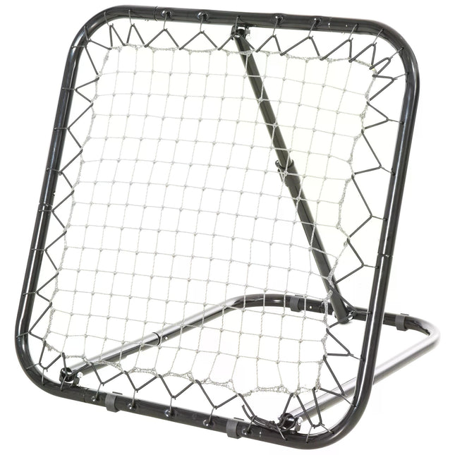 Angle Adjustable Rebounder Net Training Set for Football, Baseball, Basketball - Black