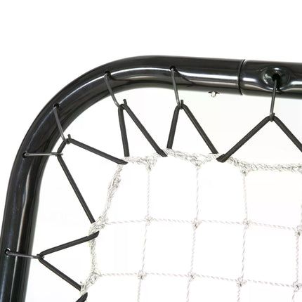 Angle Adjustable Rebounder Net Training Set for Football, Baseball, Basketball - Black
