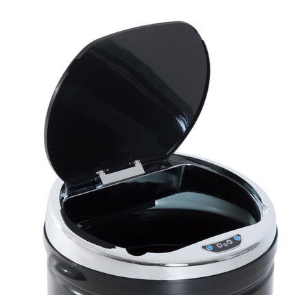 42L Stainless Steel Sensor Trash Can with Removable Bucket - Black