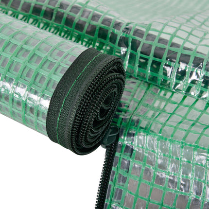 Tunnel Greenhouse Steel Frame with PE Cover 200x100x80cm - Green