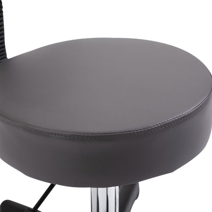 Beautician's Adjustable Swivel Salon Chair with Padded Seat and Back, 5 Wheels - Grey