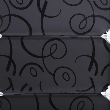 Large 16-Cube 8 Tier DIY Interlocking Shoe Rack Cabinet for 32 Pairs - Black and White