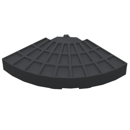 Set of 4 Portable Parasol Base Weights with HDPE Plastic Construction - Black