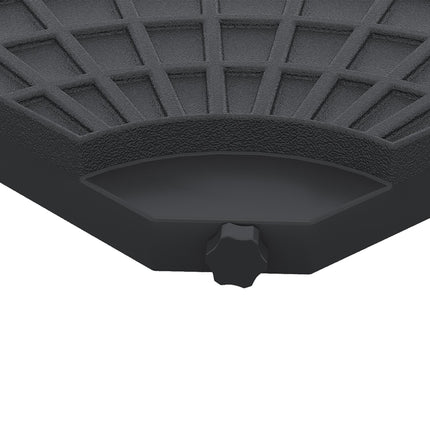 Set of 4 Portable Parasol Base Weights with HDPE Plastic Construction - Black