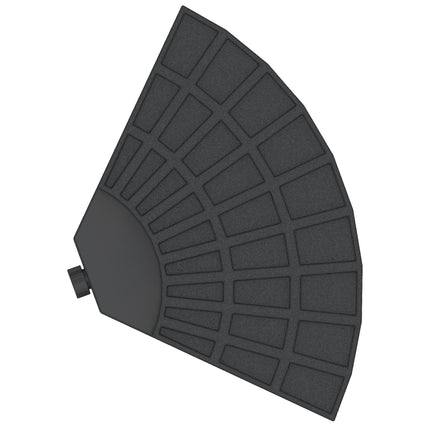Set of 4 Portable Parasol Base Weights with HDPE Plastic Construction - Black