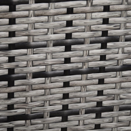 Outdoor Grey Rattan Armchair with Fire-Resistant Cushions - Grey