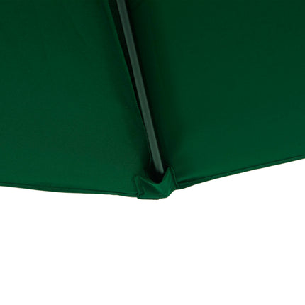 3 Metre Half Parasol with Metal Frame and Crank Handle - Green