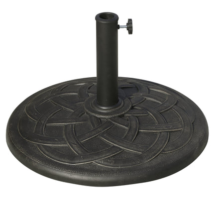 Parasol Base for 38mm and 48mm Poles with Adjustable Fixing Knob - Bronze