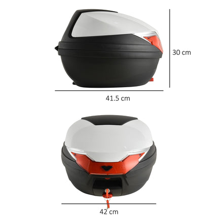 32L Motorcycle Tail box Helmet Top Case Motorbike Luggage Storage Trunk Carrier