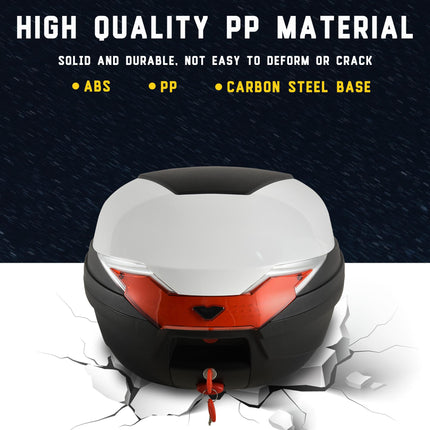 32L Motorcycle Tail box Helmet Top Case Motorbike Luggage Storage Trunk Carrier