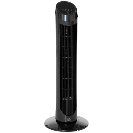 30" Oscillating Tower Fan 3-Speed Ultra Slim Indoor Cooling with Noise Reduction - Black