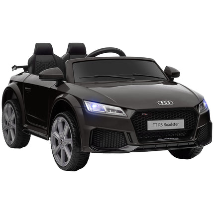Audi TT RS 12V Rechargeable Ride On Car with Remote, Lights, Horn, MP3 Player, Seat Belt - Black