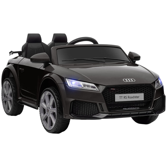 Audi TT RS 12V Rechargeable Ride On Car with Remote, Lights, Horn, MP3 Player, Seat Belt - Black