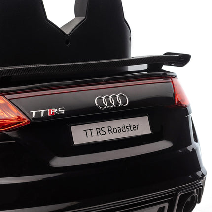 Audi TT RS 12V Rechargeable Ride On Car with Remote, Lights, Horn, MP3 Player, Seat Belt - Black
