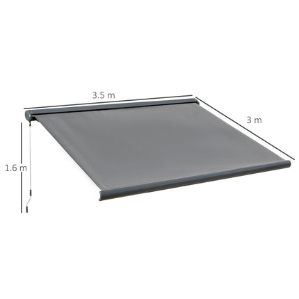 Cassette Electric Manual Awning Door Window Retractable Canopy w/ R/C