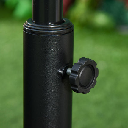 Patio Weighted Parasol Umbrella Base 25kg with Adjustable Pole - Antique Bronze Rattan