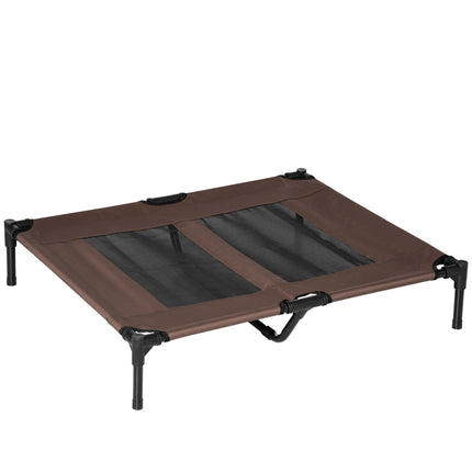 Durable Elevated Large Dog Bed for Indoor and Outdoor Use - Brown