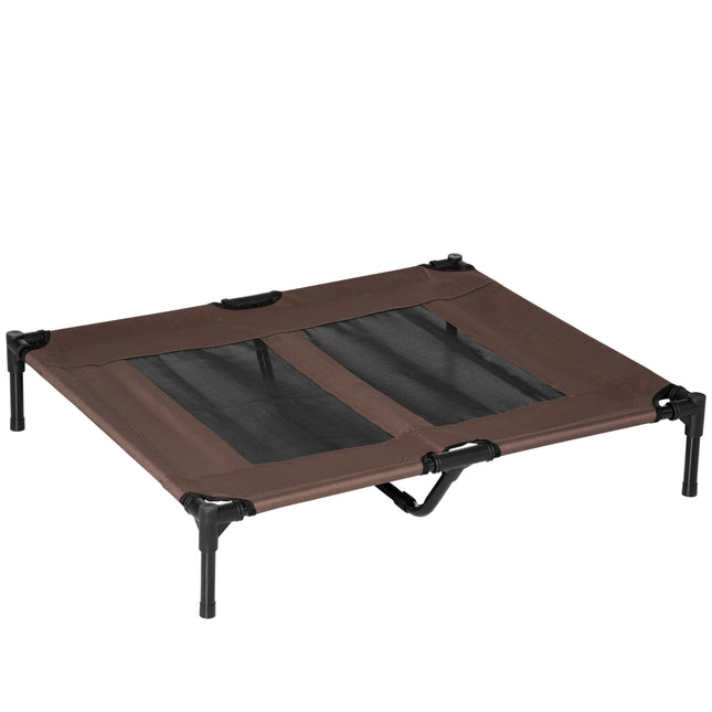 Durable Elevated Large Dog Bed for Indoor and Outdoor Use - Brown