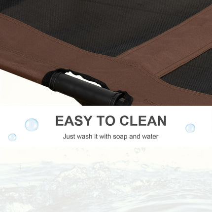 Durable Elevated Large Dog Bed for Indoor and Outdoor Use - Brown